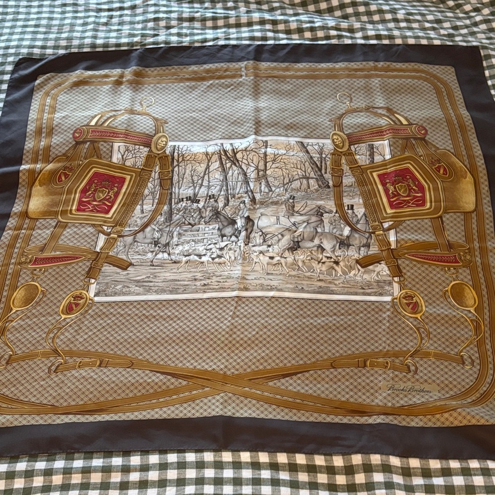 Elegant Equestrian Print Scarf